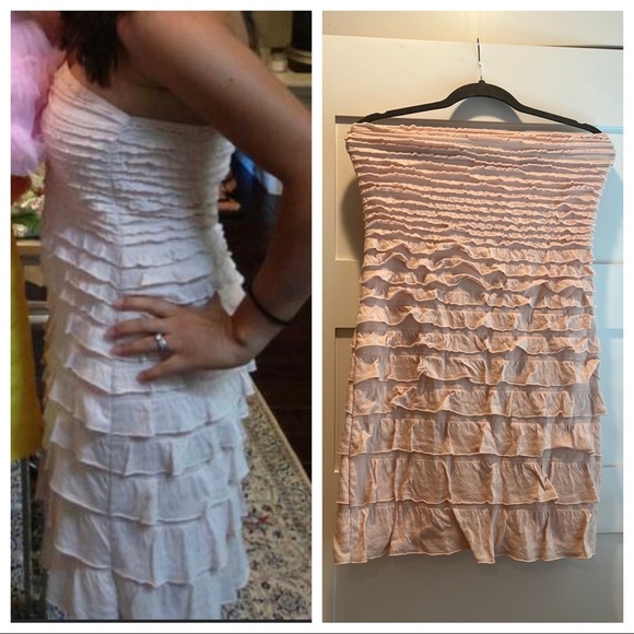 Express Dresses & Skirts - Pink ruffle tiered dress